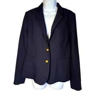 BANANA REPUBLIC BLAZER jacket Sz 10 Gold buttons OFFICE PREPPY NAUTICAL CORPCORE